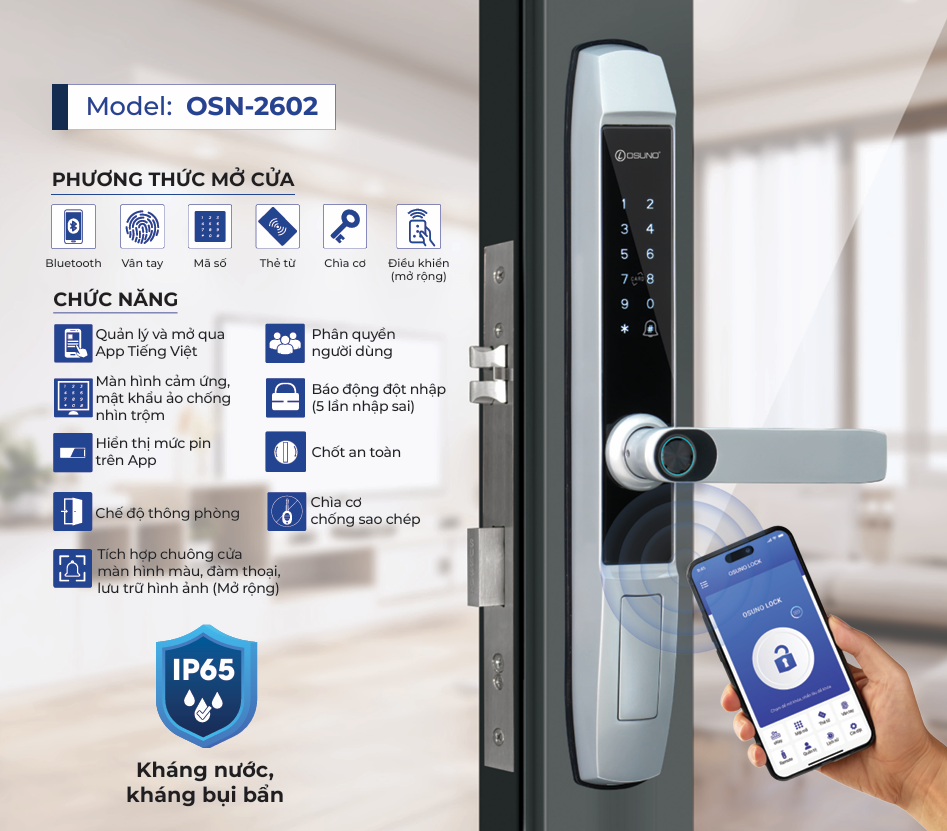 khóa điện tử , khóa vân tay, khóa cửa thông minh