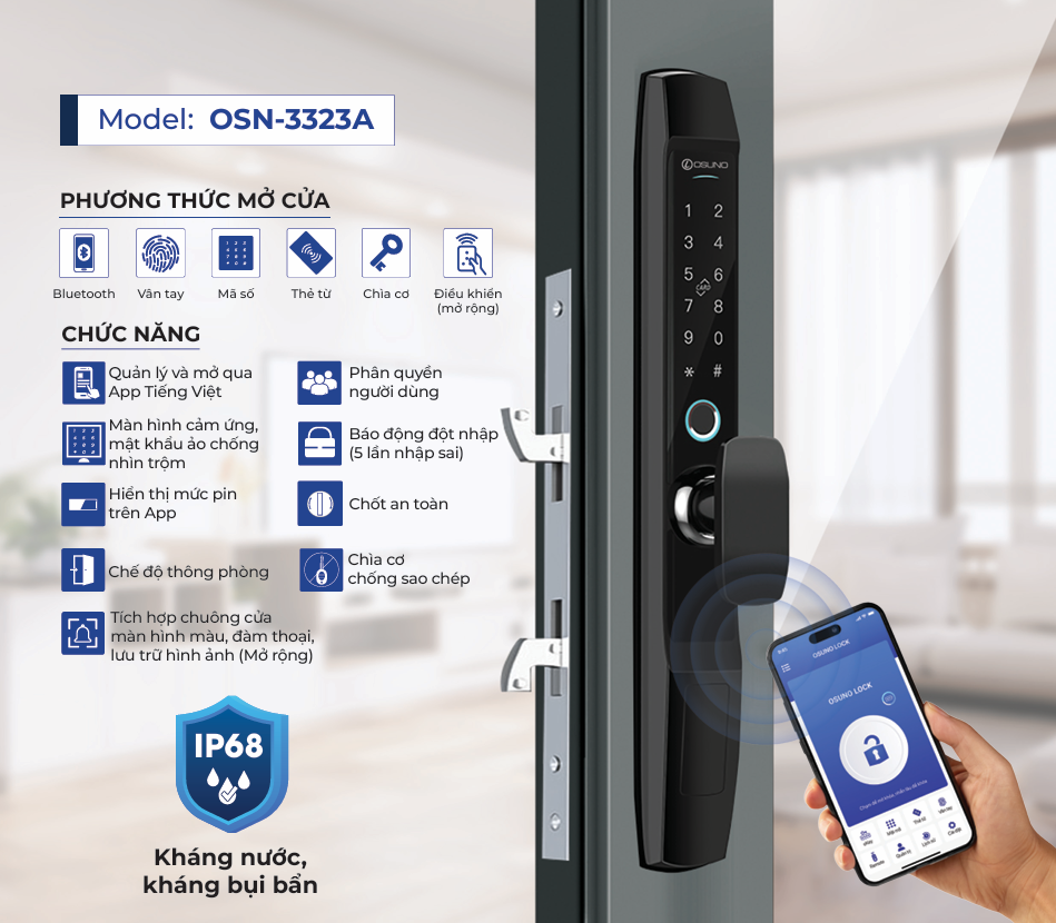 khóa điện tử , khóa vân tay, khóa cửa thông minh