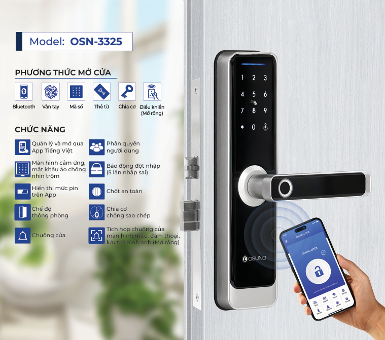 khóa điện tử , khóa vân tay, khóa cửa thông minh