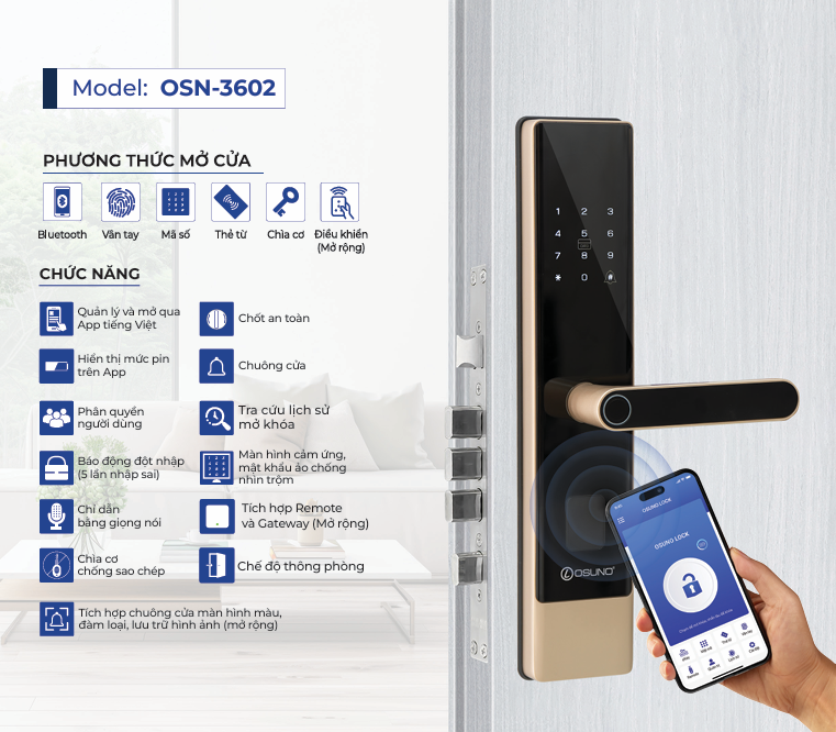 khóa điện tử , khóa vân tay, khóa cửa thông minh