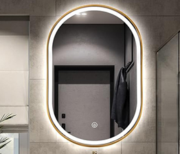 gương LED hình oval